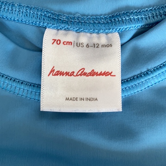 New Hanna Andersson Blue Shark Rashguard Swimsuit 6 - 12 Months - Picture 4 of 6